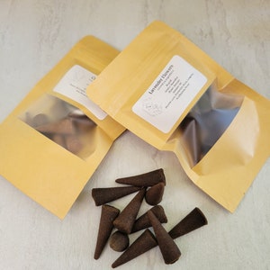 Scented incense cones, incense cone pack