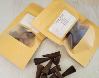 Scented incense cones, incense cone pack