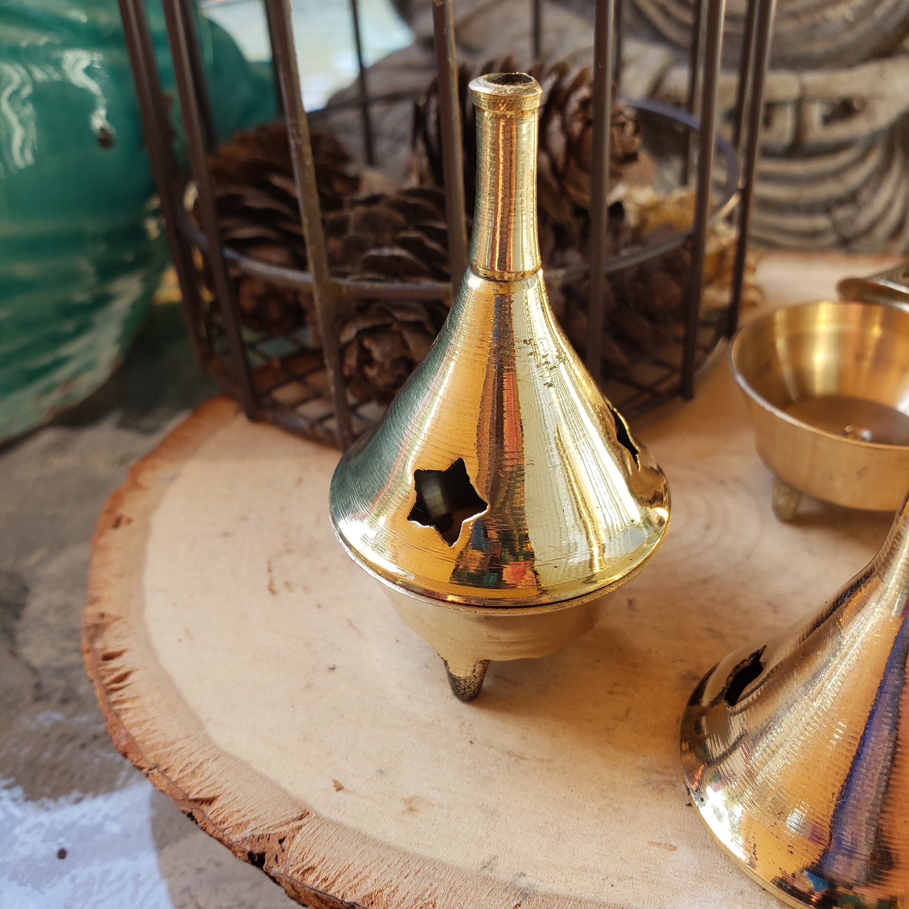 Brass Cone Burner / Cone Burner/Altar Décor Etsy