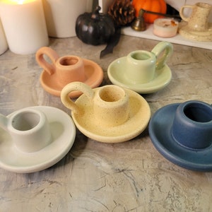 Handmade Ceramic candle holder, taper candle holder, for wedding party home decoration