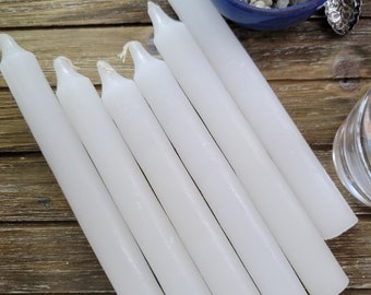 6-Inch Spell Candle / Six Inch White Candles / Pack of 6 Candles