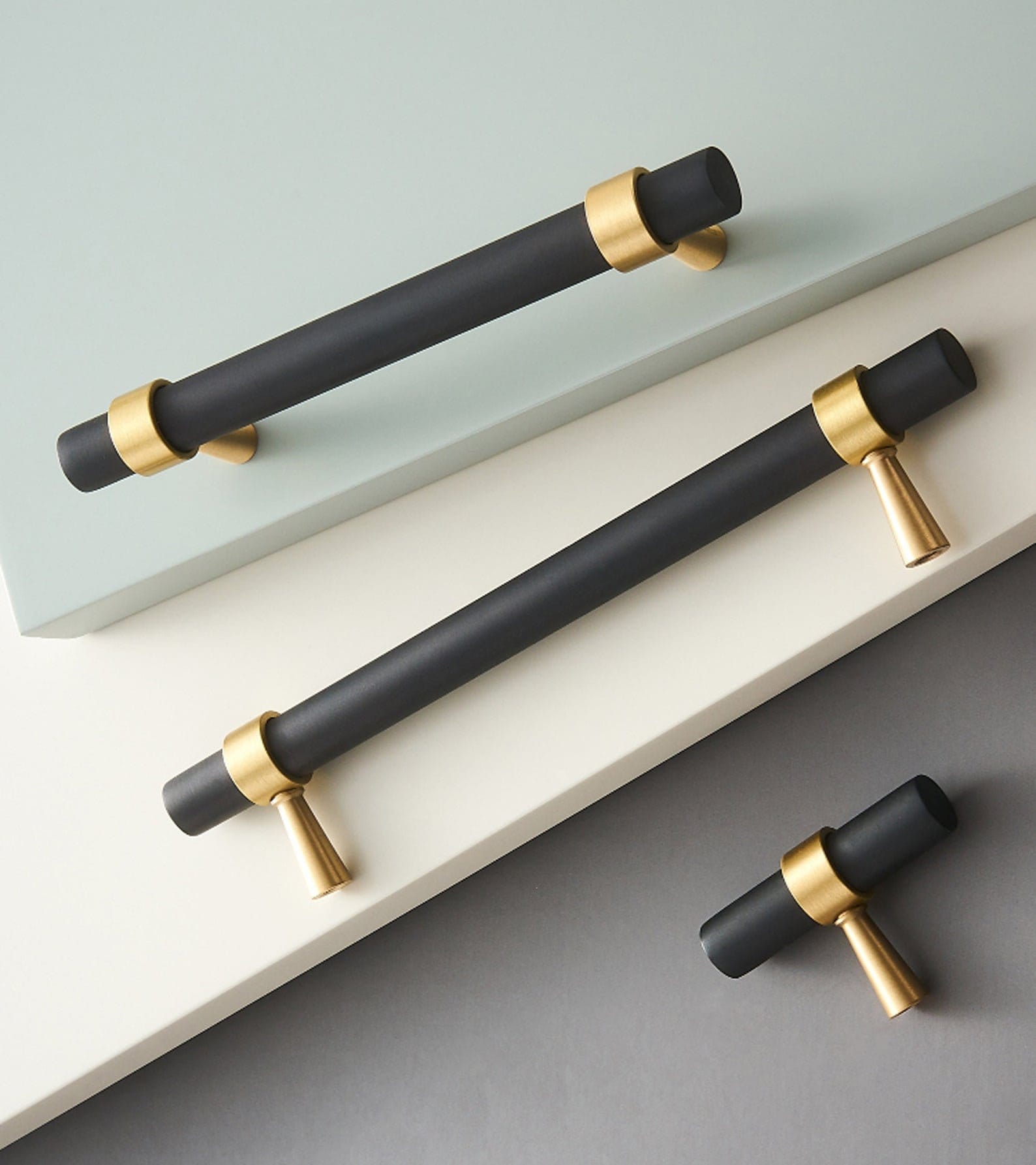 Matte Black and Gold Furniture Handle Heavy Duty Honed Etsy