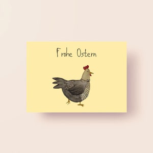 Cartolina "Pollo di Pasqua" Illustrazione | pittura ad acquerello | Stampa d'arte | A6