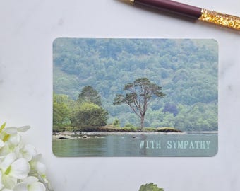 Sympathy Postcard: Lakeside Tree Art Card