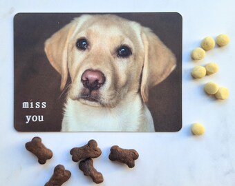 Miss You Labrador Puppy Art Postcard