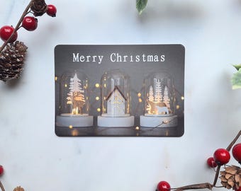 Merry Christmas Postcard: Holiday Art Card