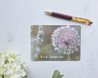 Sympathy Postcard: Allium flower