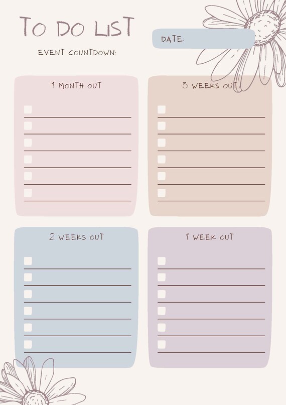 Countdown List Template