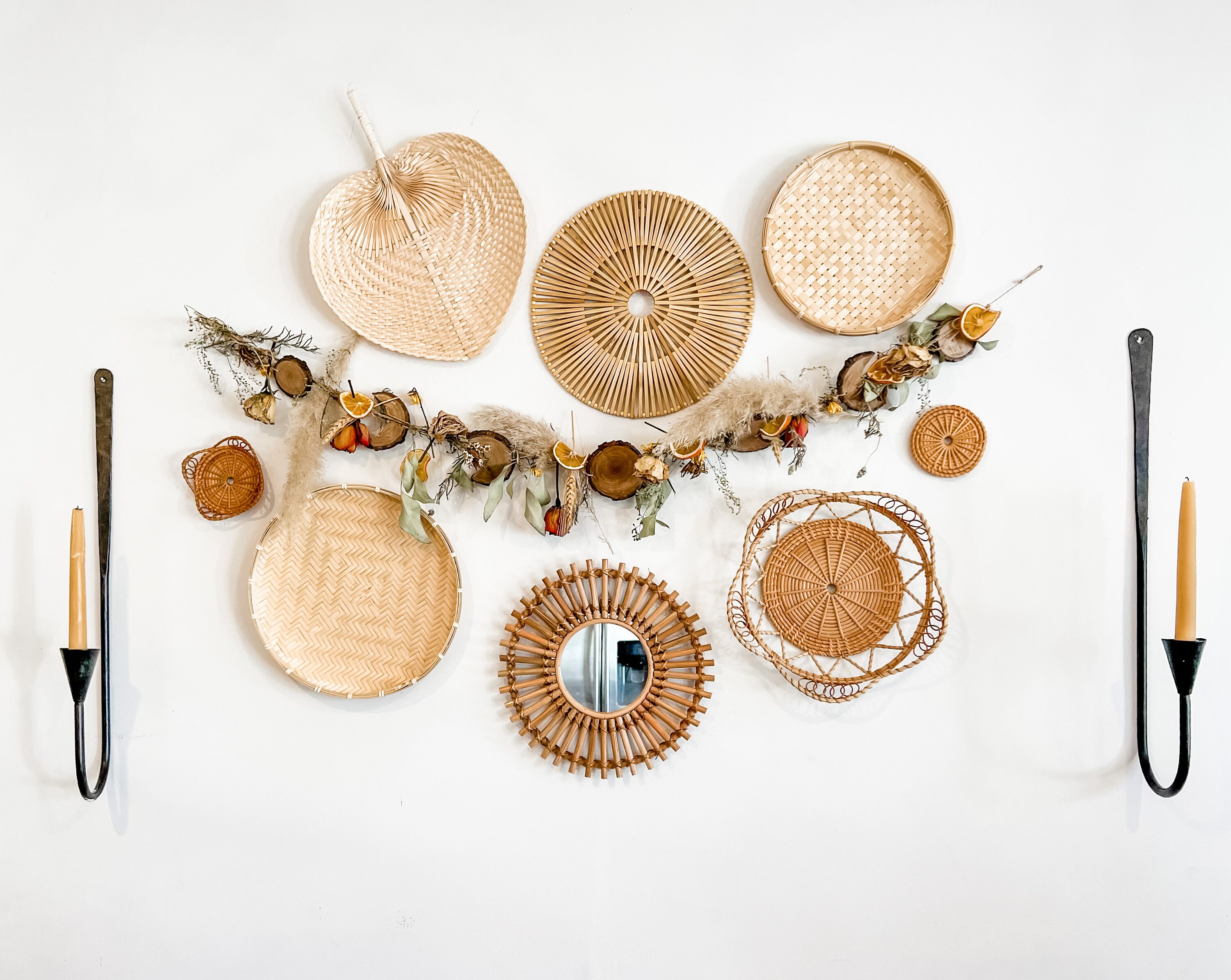 Wall Decor SET Basket Wall Hangings Boho Wall hanging Etsy Canada