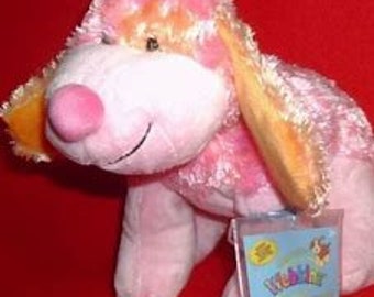 GANZ Webkinz Pink Punch Cheeky Dog HM495 Puppy Plush Stuffed Animal 9" for sale online 