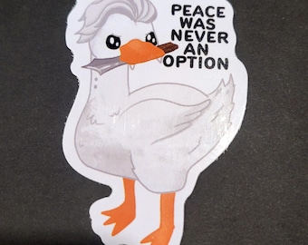 Goostarion Peace was Never an Option - 3" Glossy Art Sticker Baldurs Gate 3 Meme