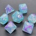Moonstruck - Blue and Purple Glittery D&D Dice, Polyhedral Dice Set for Dungeons and Dragons and RPG's (Role Playing Games), DnD Dice set