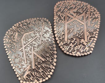 Norse Viking Rune D2 Coin for Dungeons and Dragons: Aged Bronze, Solid Metal