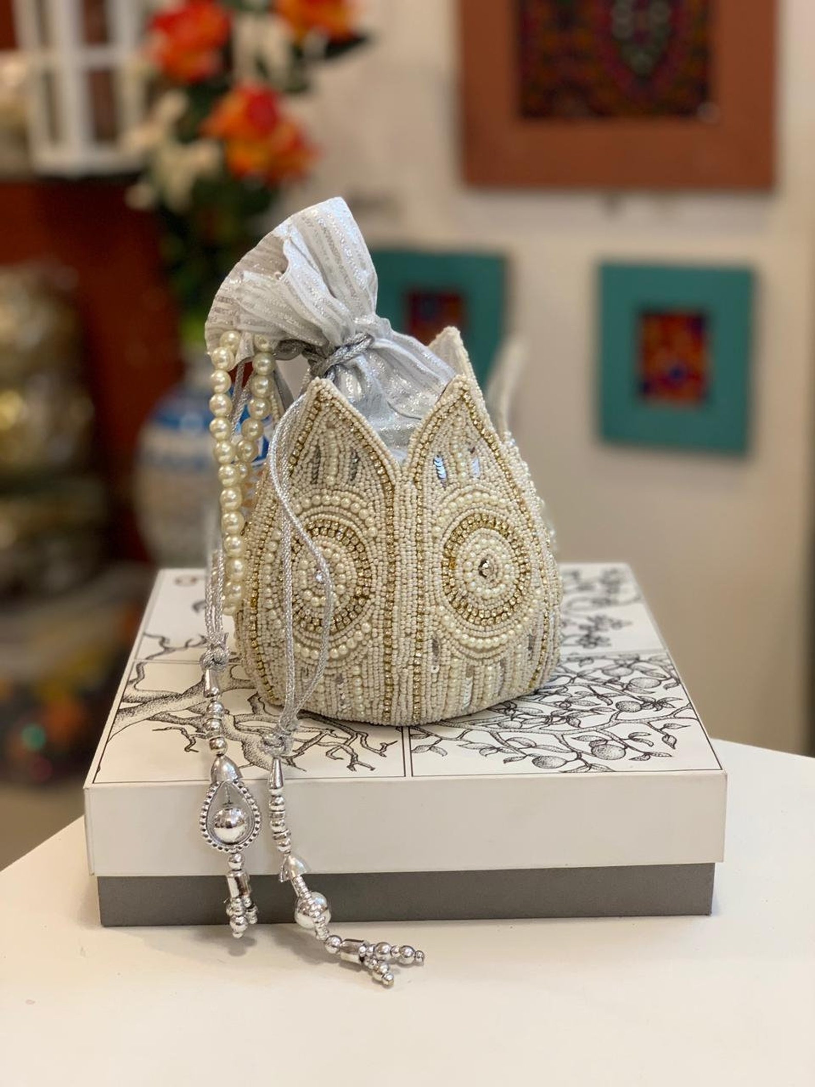 Lotus Potli Clutch Totally HandcraftedWedding Gifts Designer Etsy