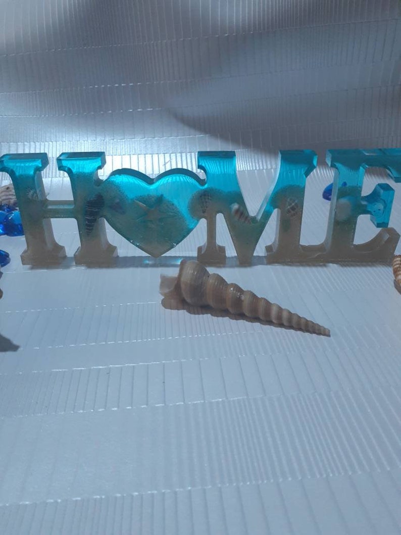 Ocean View Home Sign Home Decor Ocean Theme Resin Art Handmade Etsy