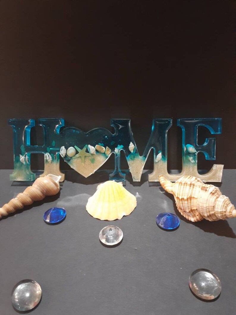 Ocean View Home Sign Home Decor Ocean Theme Resin Art Handmade Etsy