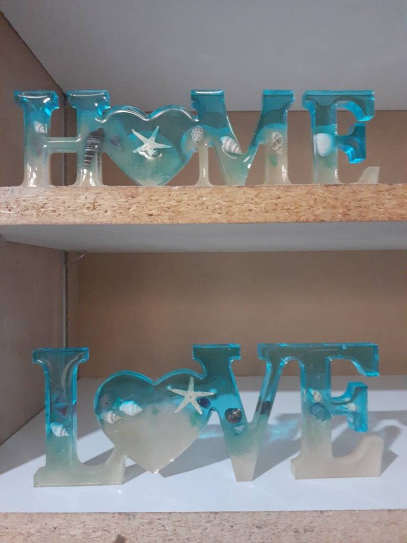 Ocean View Home Sign Home Decor Ocean Theme Resin Art Handmade Etsy