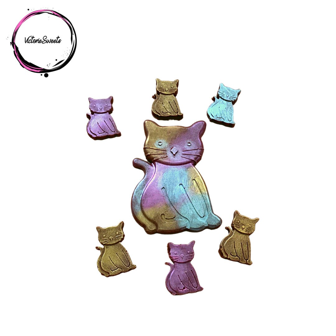 Colourful Chocolate Cats Gift Etsy UK
