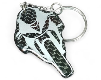 Real Carbon Fiber Keychain For Triumph 675R (add license plate or text)