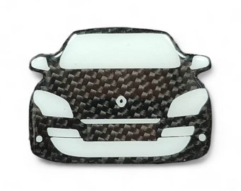 Real Carbon Fiber Keychain For Renault Megane 3 (add license plate or text)
