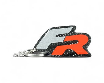 Real Carbon Fiber Keychain For Seat Fr - Logo(add license plate or text)