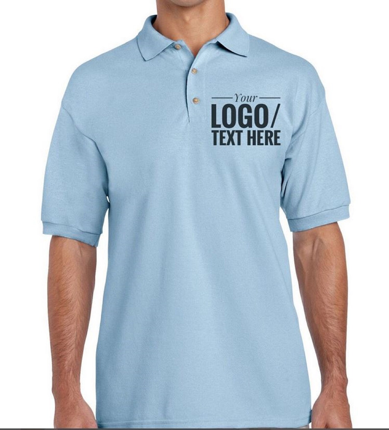 Embroidered polo Your Text golf shirt Logo tshirt Etsy