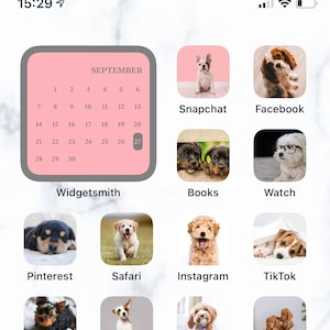 iOS14 Icons | Cute Puppy iPhone Theme | 33 iOS 14 Icons Included + Wallpaper | INCLUDING INSTALLATION VIDEO ****Digital Download****