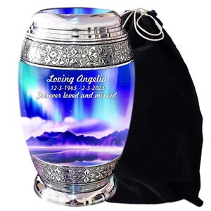 Northern Light Adult Cremation Urn – Urns for Human Ashes – Cremation Urns - Urn for Funeral – Adult Urn – Urn - Urn for Memorial