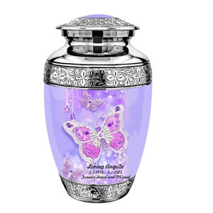 Diamond Butterfly Adult Cremation Urn – Urns for Human Ashes – Cremation Urns - Urn for Funeral – Adult Urn – Urn - Urn for Memorial
