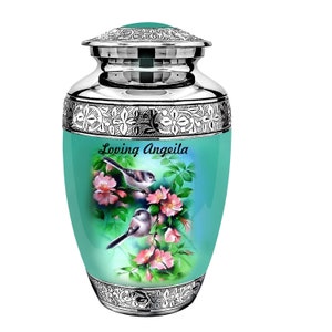 Bird Flower Adult Cremation Urn – Urns for Human Ashes – Cremation Urns - Urn for Funeral – Adult Urn – Urn - Urn for Memorial