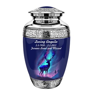 Deer Urn, Urn for Human Ashes, Cremation Urn Ashes, Large Urn for Ashes, Urn for Ashes, Ashes Adult Urn, Memorial Urn