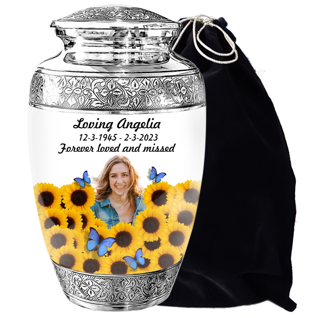 Sunflowers Urn for Human Ashes Personalized Urn With Loved Etsy