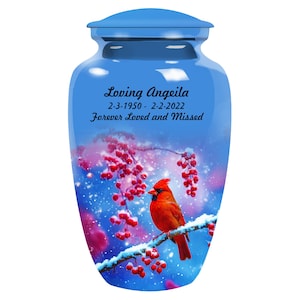 Cardinal Bird Adult Cremation Urn – Urns for Human Ashes – Cremation Urns for Adult Ashes-Urn Funeral – Adult urn – Urn - Urn for Memorial