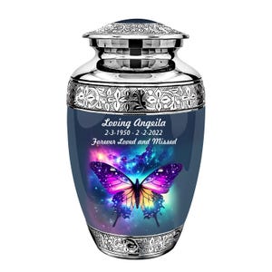 Gorgeous Butterfly with colorful wing Cremation Urns for Ashes Adult Male - Urns for Ashes Adult Female - Urn -Cremation Urn - Funeral Urn