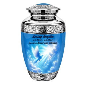 Unique Urns for Human Ashes, Heavenly Dove urn for Ashes, Cremation Urn, Custom Memorial Urn, Urns for Ashes for Adults, Cremation Adult Urn