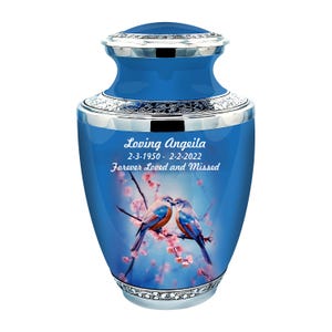 Charming Birds Urns for Ashes Adult Male, Urn, Urns for Human Ashes, Cremation Urns for Adult Ashes, Ashes urn, Decorative Urn, Cremation