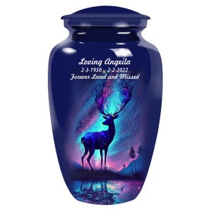 Deer Urn, Urn for Human Ashes, Cremation Urn Ashes, Large Urn for Ashes, Urn for Ashes, Ashes Adult Urn, Memorial Urn