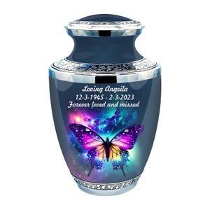 Elegant Butterfly with colorful wing Urns for Ashes - Urn - urns for human ashes - Cremation Urns for Adult Ashes