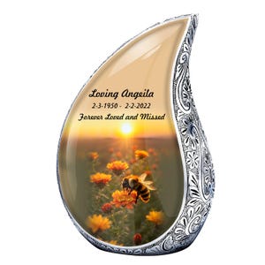 Teardrop urn, Bee urn - Urns for Ashes Adult male - urns for human ashes female - Cremation Urns for Adult Ashes - Urns - Personalized Urn