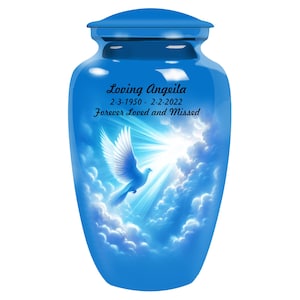 Heavenly Dove Urn for Human Ashes, Cremate Urn for Ashes, Memorial Urn for Male & Female, Ashes Container, Personalized Urn, Adult Urn