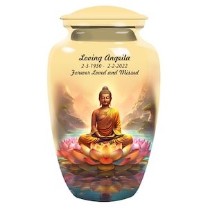 beauteous Buddha Statue Urns for Ashes Adult Male - Urns for Human Ashes - Cremation Urns for Adult Ashes - Ashes Adult- Cremation Urns