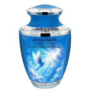 Heavenly Dove Urn for Human Ashes, Cremation Urn for Ashes, Unique Urn for Human Ashes, Adult Urn Ashes Container, Custom Urn, Memorial Urn