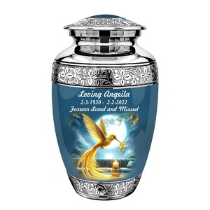 Teardrop urn Adult humming in the moonlight Cremation Urns for Ashes - Adult Urn - Funeral Urn - Urn - Urns for Human Ashes Finestartstore