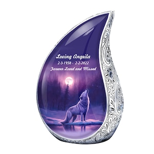 Teardrop urn, 10&quot; Cremation Urn and urn for Adult Ashes - Memorial Urn For Human Ashes –Adult urn