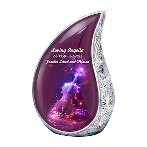 Teardrop urn Guitar Cremation Urns for Adult Ashes - Urns for Human Ashes - Urns for Ashes Adult - Urn - Decorative Urns - Funeral Urn