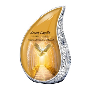 Teardrop urn Heavenly Dove Urn for Ashes, Cremation Urn, Funeral & Memorial Urn, Ashes Container, Ashes Adult Urn, Modern Urn