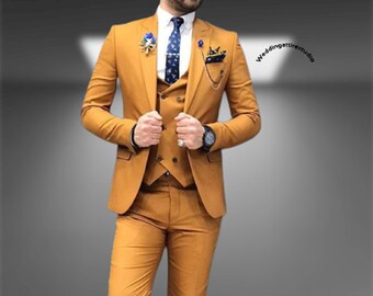 Mustard Yellow Suit - Etsy Hong Kong