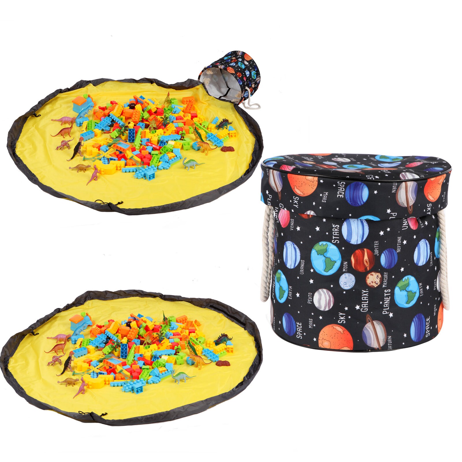 Large Toy Storage Organizer Bag With Play Mat Quick Storage Etsy