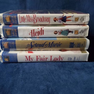 VHS Family Classics Lot of 4 - Sound of Music, My Fair Lady, Shirley Temple
