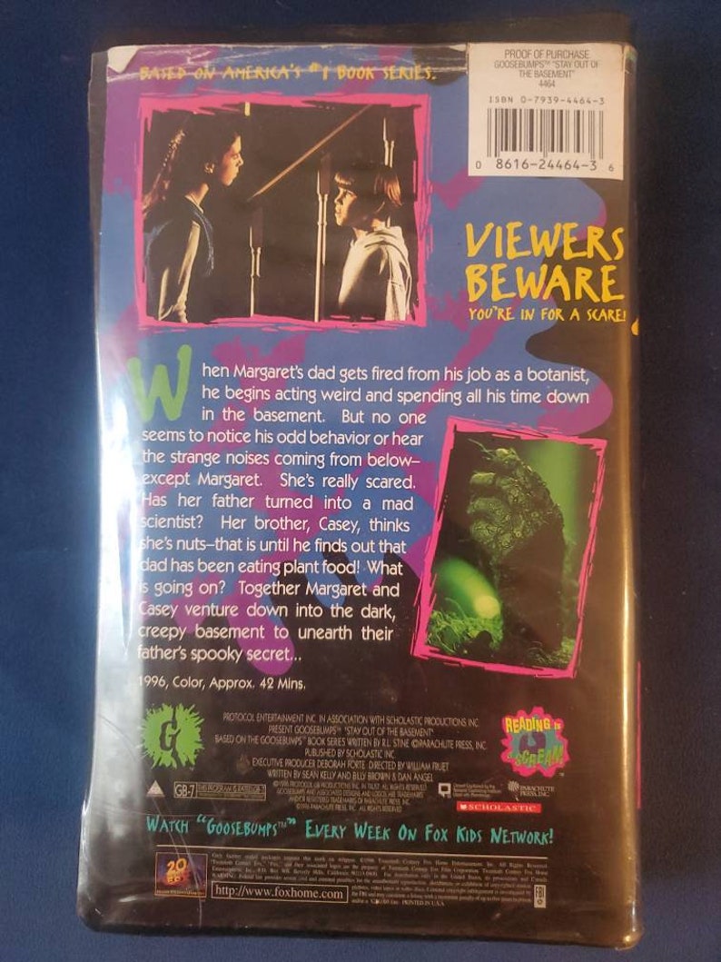 Goosebumps Stay Out of the Basement VHS 1996 - Etsy